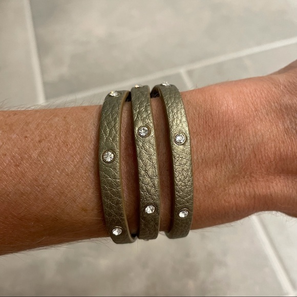 Chloe + Isabel Crystal Studded Leather Bracelet - Picture 3 of 5